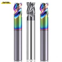 SWYBB Schaftfräser, kurze Schnittlänge, CNC-Fräser, Aluminium, Metall, Eisen, Stahl, hoher Vorschub, 1–12 mm
