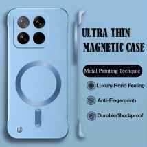 Luxury Magsafe Wireless Charge Phone Case For Xiaomi Poco X7 X6 F6 F5 Pro Hard PC Magnetic Bumper Protective Cover