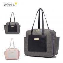 Soboba Große Wickeltasche, wasserdicht, multifunktionale Wickeltasche für Neugeborene, schnelles Ausgehen, mit 2 Riemen