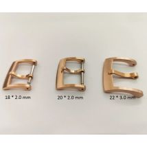 Cronos MansSN-Zungenschnalle aus massiver Bronze für L6002M-Uhrenteile, vollständig gebürstet, 18, 20, 22 mm 2,0, mit Federstegen