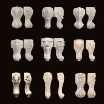 2-4 Stück Holz möbel Beine Sofa Couch Stuhl Ottomane Loves eat Couch tisch Schrank Füße Brötchen Fuß Holz Biegung Applikationen Onlays