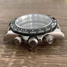 39MM 316L Stahlgehäuse Saphirglas Modifizieren Sie die Uhrengehäuse Chronograph Lünette S Krone für VK63 Quarzwerk Passend für 29,5mm Zifferblatt