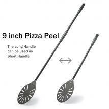 SHANGPEIXUAN Pala Girevole per Pizza da 9 Pollici, Paletta per Pizza in Alluminio Anodizzato Duro con Manico Staccabile, Accessori per Forno