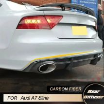 Auto Hecks toß stange Diffusor Lippen spoiler für Audi A7 Sline 2014-2018 Racing Heck diffusor Lippen schürze Schutz Kohle faser