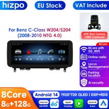 Carplay 4g 10.25 "Autoradio Android für Mercedes Benz C-Klasse W204 S204 2014-2016 ntg 2008 Multimedia-Player GPS 2 Din Stereo DSP