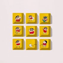 GGBOY-teclado bonito con tema de Anime japonés para interruptor Cherry MX, Teclado mecánico, estilo DIY, perfil de cereza, tapa de tecla amarilla