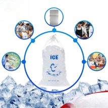 10 Stück tragbare Eis-Aufbewahrungstasche mit Kordelzug, wiederverwendbar, auslaufsichere Kühltasche aus PE-Material für Picknick-Camping im Freien