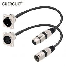 0,3–15 m, 3-poliges XLR-Kabel, D-Typ-XLR-Buchse auf XLR-Stecker, Durchgang durch OFC, Kupfer, abgeschirmtes Kabel für Mikrofon