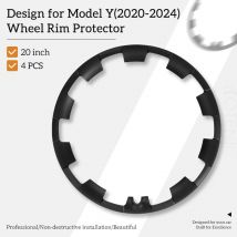 Protezione del mozzo ruota da 20 pollici per Tesla Model Y 2020-2024 Protezioni patch per cerchioni prestazioni Copriruota in ABS coprimozzi