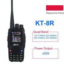 QYT KT-8R Ricetrasmettitore FM quad band VHF UHF 5W 200 canali Radio bidirezionale portatile a grande schermo a colori