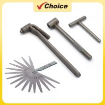 Motorrad-Motorventil-Einstellwerkzeug, quadratischer Innensechskant, T-Schraubenschlüssel, Ventilschraubenschlüssel, 8 mm, 9 mm, 10 mm, Fühlerlehre 0,02 bis 1 mm