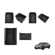 For Kia EV4 2025 2026 Center Console Double Layer Storage Box Armrest Car Internal Organizer Tray Interior Accessories