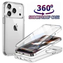 360 Clear Full Body Phone Case For iPhone 17 Pro Max iPhone Air Shockproof Built-in Screen Protector Cover For iPhone 17 17 Pro
