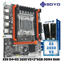 SOYO X99 Motherboard-Set mit Intel Xeon E5 2650 V3 CPU und Dual-Channel DDR4 8Gx2 2133 MHz ECC RAM für Gaming-Computer