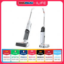 ILIFE W90 Lavado de fregona inteligente en seco y húmedo inalámbrico, succión de 5500 Pa, autolimpieza de 1 minuto, tanque de agua doble grande