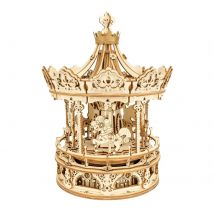 Robotime 3D Puzzle in legno 336 pezzi girevole fai da te romantico gioco a giostra regalo per bambini bambini adulti AMK62 assemblaggio carillon giocattolo