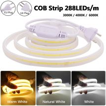 Striscia LED COB 110V 220V 288LED/m Lampada da giardino esterna impermeabile ad alta sicurezza RA90 Bianco caldo/naturale/freddo per la decorazione domestica