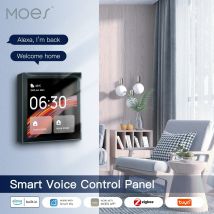 MOES Tuya wifi Multifunktionales Touchscreen-Bedienfeld 4-Zoll-Zentralsteuerung in der Wand für intelligente Szenen Smart Home