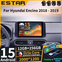 Carplay inalámbrico Android 15 para Hyundai Encino Kona 2018 2019 2020 2021 2022 Radio de coche RDS estéreo Auto BT 360 cámara Audio QLED