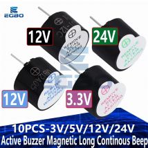 10PCS 3V/5V/12V/24V Cicalino Attivo Magnetico Lungo Tono Bip Continuo Allarme Suoneria 12 millimetri MINI Active Piezo Buzzers Misura Per Arduino