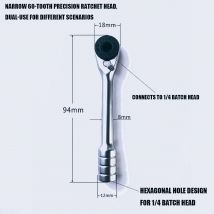 Mini cricchetto con presa per trapano Piccoli strumenti di riparazione e installazione per la manutenzione quotidiana Strumenti per biciclette Strumenti per auto