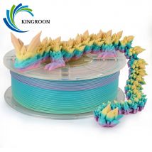 KINGROON Mattes PLA-Regenbogen-Filament, 1,75 mm, 1 kg, neues mehrfarbiges Farbverlaufs-3D-Drucker-Filament, verlustarmer PLA-Farbwechsel