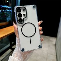 Klare, stoßfeste, magnetische, weiche Hülle für Magsafe Samsung Galaxy S25 Ultra S24 Plus S25Ultra S25+ S25 S24+ Mac Safe Phone Cover