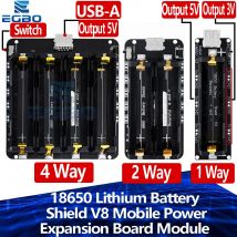 18650 Lithium-Batterie Schild V8 Mobile Power Expansion Board Modul 5 V/3A 3 V/1A Micro USB für Arduino ESP32 ESP8266