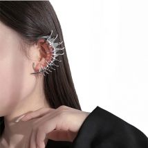 Punk Design Metal Personality Clip Stud Earrings for Women Men girl Goth Ear Bones Clip INS Fashion Ear Jewelry Gift