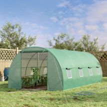Outsunny serra 600x300x200 cm per piante e semi in crescita da giardino e terrazza