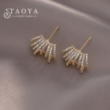 2025 neue Exquisite Luxus Zirkon Kleine Ohrringe Für Frauen Mode Koreanischen Schmuck Minimalistischen Party Sexy Mädchen Ungewöhnliche Ohrringe