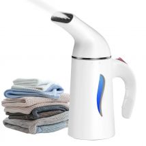 Kleine Hand hält Bügelmaschine Bügeleisen Maschine Haushalt Dampf tragbare hängende Bügelmaschine Dampfbügeleisen