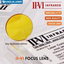 II-VI Lente di messa a fuoco laser CO2 a infrarossi Dia.19.05mm 20mm FL 38.1/50.8/63.5/76.2/101.6 mm Per lenti per macchine da taglio laser CO2 ZnSe