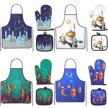 Ramadan Dekorationen Backen Anti-Hot Handschuhe Pad Ofen Eid Mubarak Küchen dekoration Home Cooking Zubehör Muslim Islamic