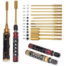 Cacciavite esagonale 4 in 1 1.5 2.0 2.5 3.0mm 6.35mm Chiave a brugola a cambio rapido Viti esagonali Strumento chiave per 1/8 1/10 RC Car SCX10 TRX4