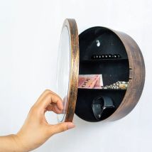 Orologio da parete sicuro nascosto segreto con scomparto per nascondere contanti, chiavi per gioielli, valore nominale o cassetta di sicurezza per la decorazione dell'home office