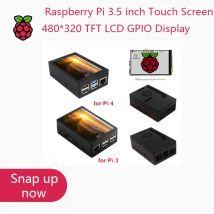 3,5 Zoll Raspberry Pi 3 Touchscreen TFT LCD 480*320 GPIO Display Monitor ABS Gehäuse Lüfter für Raspberry Pi 4 Modell B 3B+ 3B