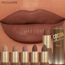 1 Stück mehrfarbiger Lippenstift, brauner Lipgloss, mehrfarbige Auswahl, nicht trocknender Lipgloss, volle und bezaubernde Lippen, Lippenkosmetik