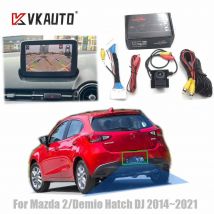 VKAUTO For Mazda 2 Demio DJ Hatch 2015~2025 Fish Eye Rear View Camera Work With oem Stereo Backup Reverse Parking Camera Adapter