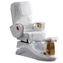 Luxury Pedicure Chair Reclining Massage Nail Salon Furniture White/golden Manicure Foot Spa Equipment
