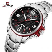 NAVIFORCE Marke Casual männer Quarzuhr Edelstahl Gürtel Business Armbanduhren Wasserdicht Leuchtende Uhr Relogio
