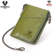 LAREET Retro Luxus Doppel-reißverschluss Münzfach Geld Tasche Neue Welle Echtes Leder Für Männer Qualität Kupplung ﻿