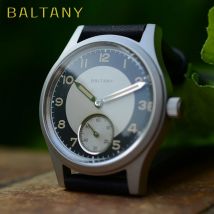 Baltany S2027 Men's 36MM Quartz Dress Watch Sapphire  Retro Luminous Stainless Steel Waterproof 10Bar Tuxedo Wristwatches
