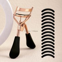 Tragbarer Wimpernzange mit 15 Silikonpads und Wimpernzange aus Edelstahl, verwendet für Wimpernverlängerungs- und Lockenwerkzeuge