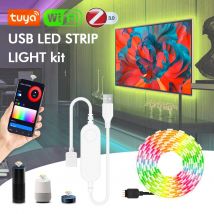 Tuya Wifi RGB USB Led Light Strips 5V ZigBee USB Led Tape For TV SMD5050 Smart Backlight Lighting Works With Alexa Google Home