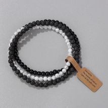 3 Teile/satz Natürliche Lava Stein Perlen Armband Paare Mode 4mm Tiger Auge Hämatit Perlen Energie Armband Frauen Männer Yoga schmuck