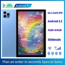 Tablet BDF 10.1 Pollici Android 13, 4GB RAM 64GB ROM, Espandibile a 1TB, Schermo IPS 1280x800, Batteria 5000mAh, Rete 3G GMS, WiFi