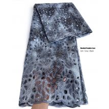 Embroidered Handcut Sequins Lace, Multicolors Cutout African French Mesh Tulle Fabric, Occasional Wear Sewing, 5 Yards, Newest