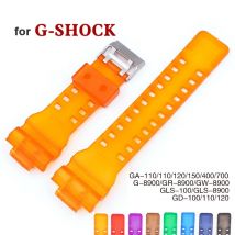 Cinturino per Casio G-Shock GA-100/110/120/150/200/300/400/700 GD-100/110/120 G-8900 GLS-100 Bracciale in resina siliconica Cinturino 16mm