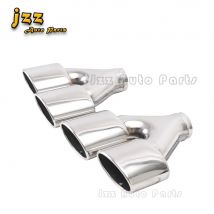 1PCS auspuff Y rohr 2,5'' dual oval spitze Edelstahl auto schalldämpfer endrohr für universal auto